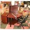 Image 1 : CORNER OFFICE DESK WITH HYDRAULIC CHAIR & FILE