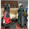 Image 1 : 2 GOLF BAGS CARTS AND CLUBS