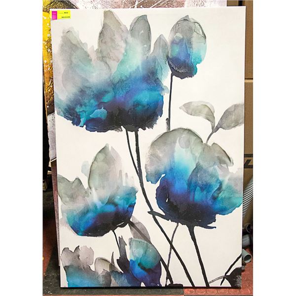 FLORAL TEXTURED CANVAS PRINT