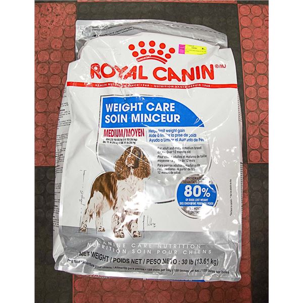 ROYAL CANIN DOG FOOD 30 LBS, BB. JUNE 2022