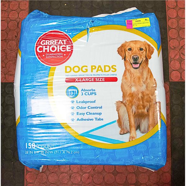 GREAT CHOICE EXTRA LARGE SIZE DOG PADS 150 COUNT