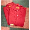 Image 1 : 2 PAIR RED SIZE 52 ONE PIECE COVERALLS W/