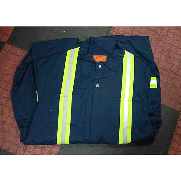 NAVY BLUE SIZE 54 ONE PIECE COVERALLS W/ REFLECTOR