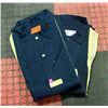Image 1 : 2 PAIR NAVY BLUE COVERALLS W/ REFLECTOR STRIP S:62
