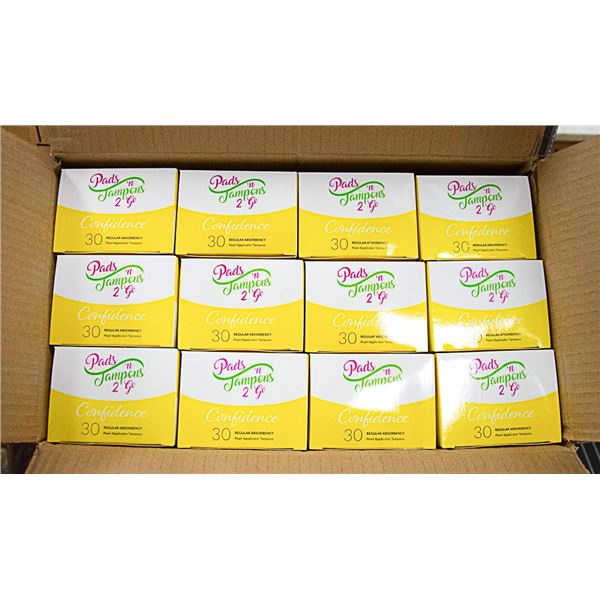 CASE WITH 24 30PACKS OF REG TAMPONS