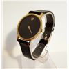 Image 3 : SWISS MOVADO GOLD PLATED 30MM BLACK DIAL WATCH.