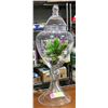 Image 1 : SHOWHOME 2 TIER GLASS PLANT/ROCKS VASE WITH LID