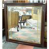 Image 1 : LARGE WOOD FRAMED MIRROR