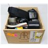 Image 1 : BOX LOT ASSORTED CAMERA LENSES AND ACCESSORIES