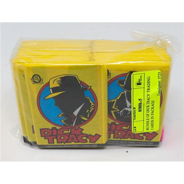 BUNDLE OF DICK TRACY TRADING CARDS IN PACKAGE