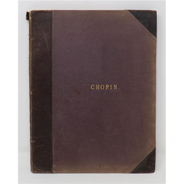 1800S CHOPIN SHEET MUSIC BOOK FROM TIME OF
