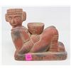 Image 1 : MAYAN STYLE FIGURAL SMUDGE POT WITH BOWL MEXICAN