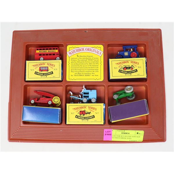 COLLECTOR SET OF FIVE VINTAGE STYLE MATCHBOX TOYS