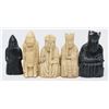 Image 1 : LOT OF 5 LEWIS CHESSMAN PIECES KING QUEEN BISHOP