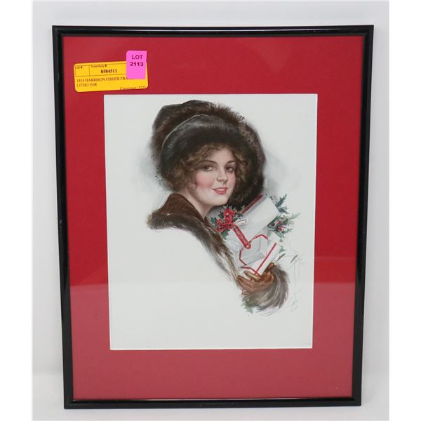 1914 HARRISON FISHER FRAMED LITHO FOR