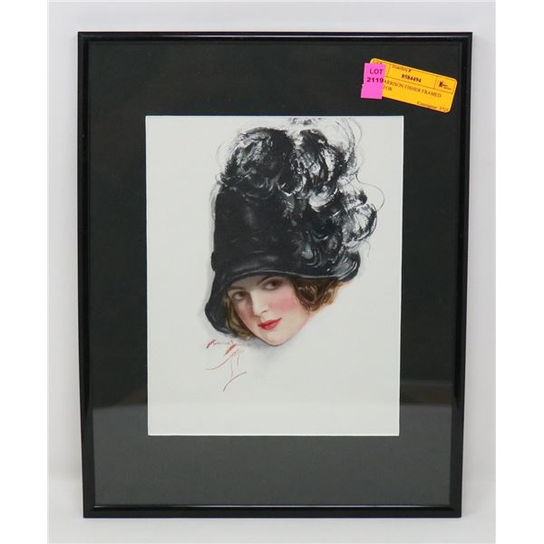 1914 HARRISON FISHER FRAMED LITHO FOR