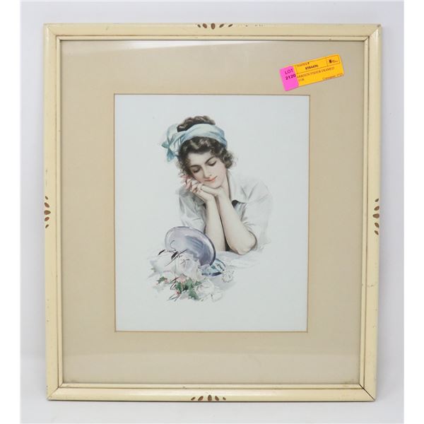 1914 HARRISON FISHER FRAMED LITHO FOR