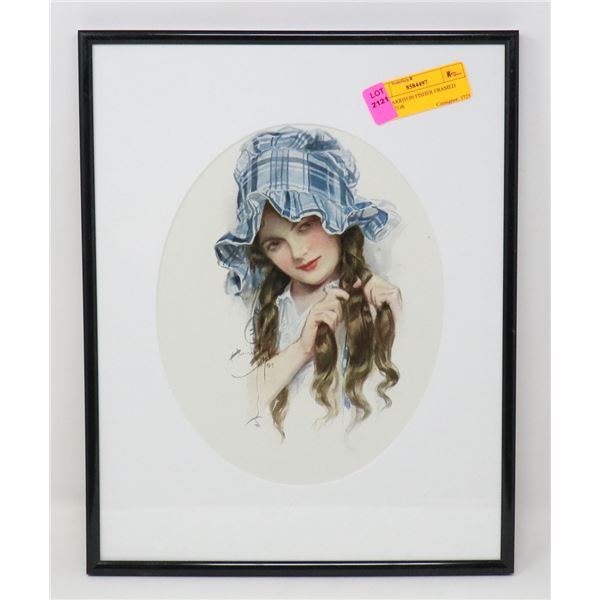 1914 HARRISON FISHER FRAMED LITHO FOR