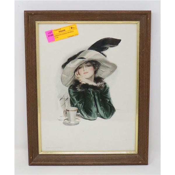 1914 HARRISON FISHER FRAMED LITHO FOR