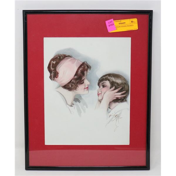 1914 HARRISON FISHER FRAMED LITHO FOR