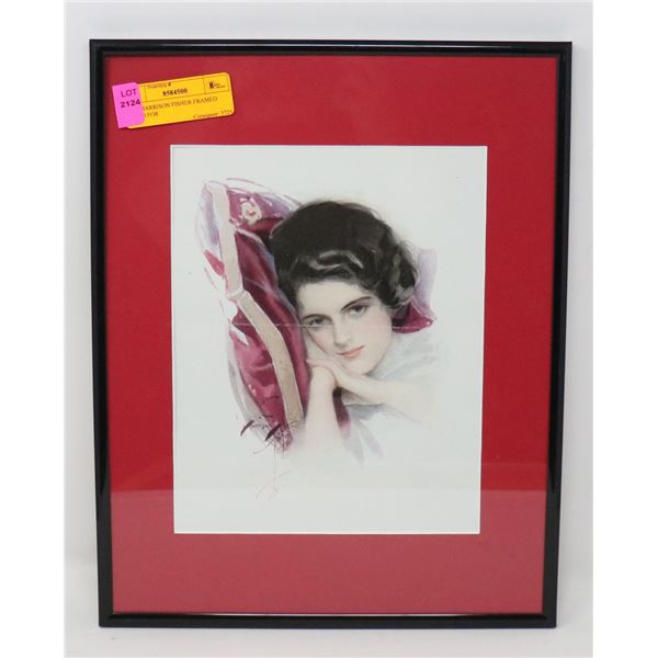 1914 HARRISON FISHER FRAMED LITHO FOR
