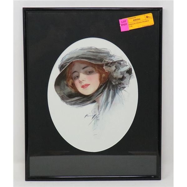 1914 HARRISON FISHER FRAMED LITHO FOR