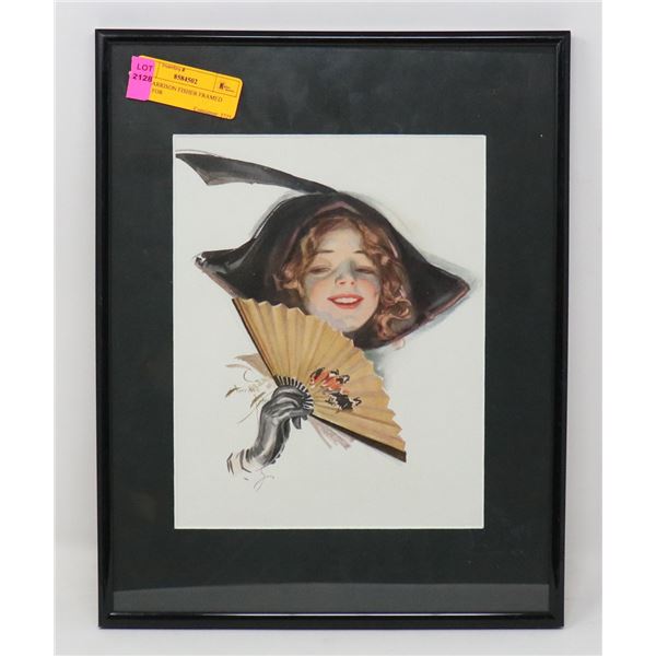 1914 HARRISON FISHER FRAMED LITHO FOR