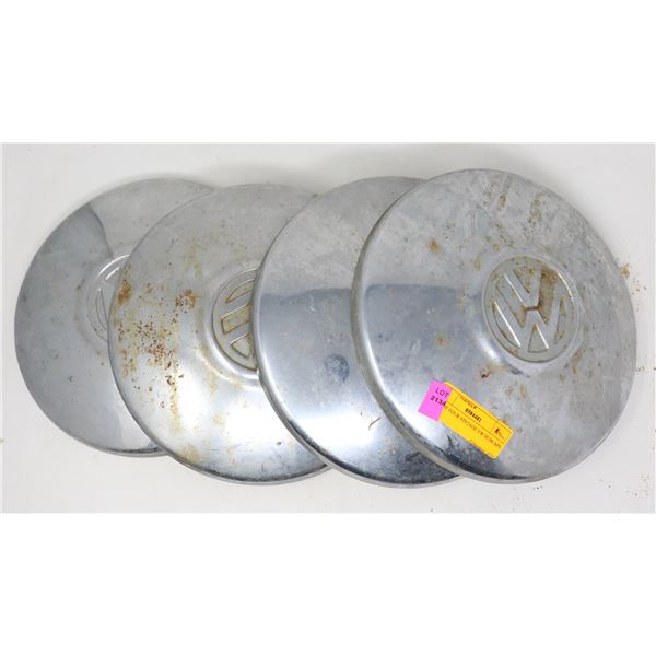 SET OF FOUR VINTAGE VW HUBCAPS