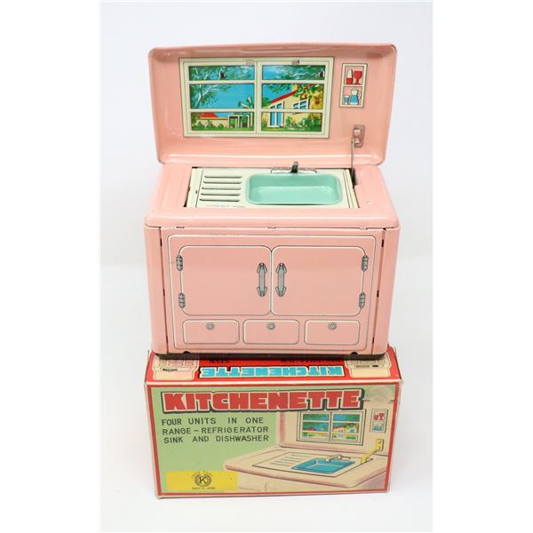 1950S KITCHENETTE TOY ROTATING USES WITH BOX