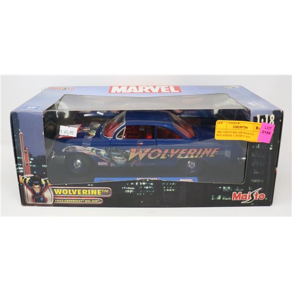 1962 CHEVY BELAIR MARVEL WOLVERINE 1/18 DIE CAST