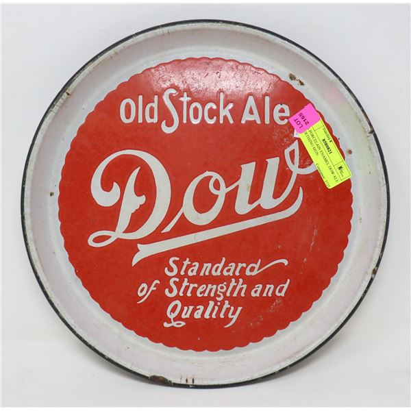 1920S PORCELAIN ENAMEL DOW ALE ADVERTISING SIGN