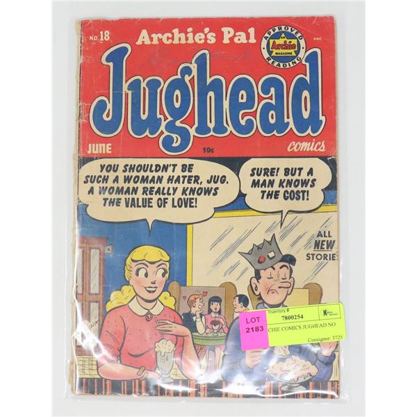 1953 ARCHIE COMICS JUGHEAD NO 18