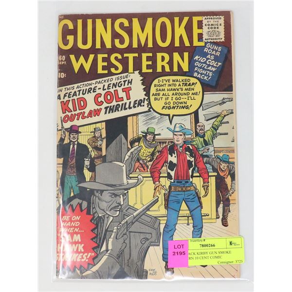 1950S JACK KIRBY GUN SMOKE WESTERN 10 CENT COMIC