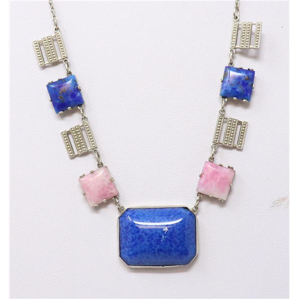 VINTAGE SQUARE STONE NECKLACE