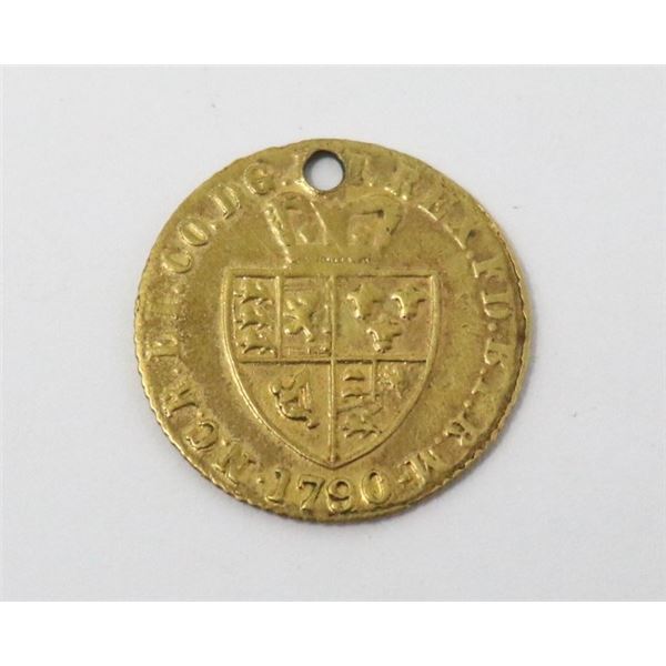 SOLID GOLD ENGLISH 1790 KING GEORGE 3 SOVEREIGN