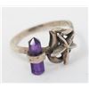 Image 1 : 925 SILVER RING WITH AMETHYST POINT