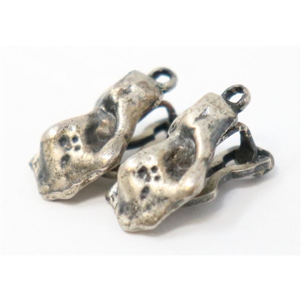 SILVER NUGGET EARRINGS