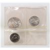 Image 1 : SET OF 3 SILVER 1967 CANADIAN COINS IN HOLDER