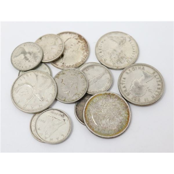 LOT OF ASSORTED ANTIQUES SILVER COINS