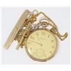 Image 1 : SOLID 14K GOLD POCKET WATCH WITH CHAIN AND