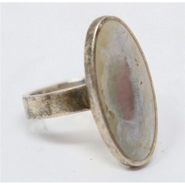 925 SILVER RING W MOTHER OF PEARL INLAY