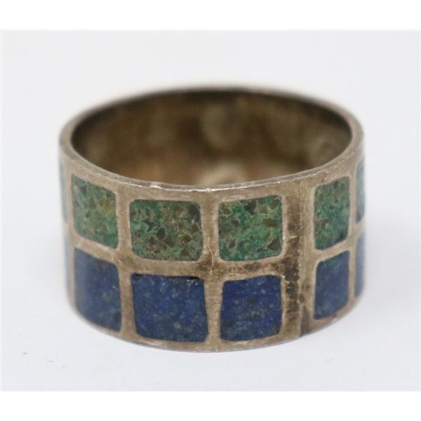 925 SILVER WITH SQUARE INLAY RING