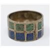 Image 1 : 925 SILVER WITH SQUARE INLAY RING