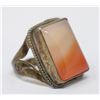 Image 1 : SILVER RING WITH SEMI PRECIOUS SQUARE STONE