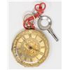 Image 1 : ORNATE 1800S KEY WIND MID SIZE POCKET WATCH GOLD