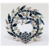 Image 1 : ANTIQUE SHERMAN BLUE AND CLEAR STONE BROOCH