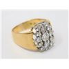 Image 1 : 18K GOLD RING W CLUSTER W 13 DIAMONDS