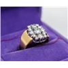 Image 2 : 18K GOLD RING W CLUSTER W 13 DIAMONDS