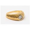 Image 1 : 14K GOLD RING WITH DIAMOND CENTRE STONE