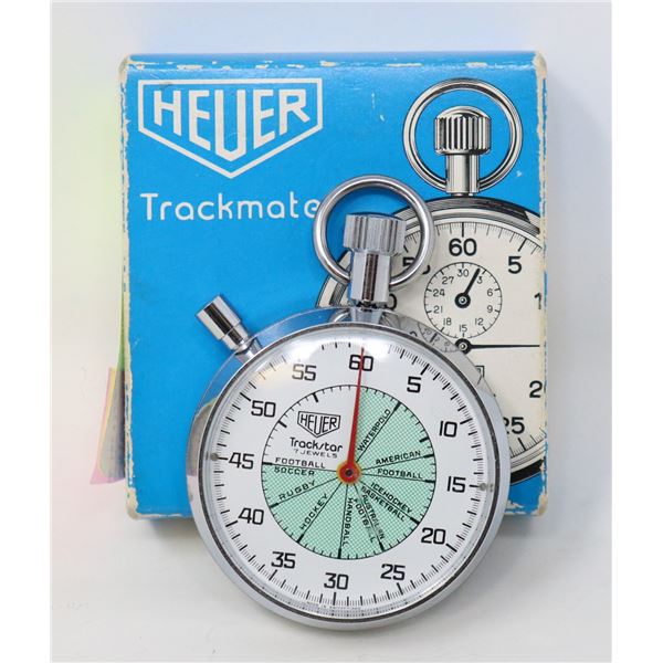 HEUER SWISS TRACK TOUR SPORTS STOP WATCH WITH BOX